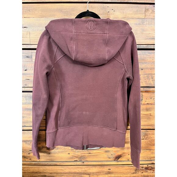Lululemon Scuba Hoodie III Heathered Bordeaux Drama Women's Sz 8 - Picture 2 of 6